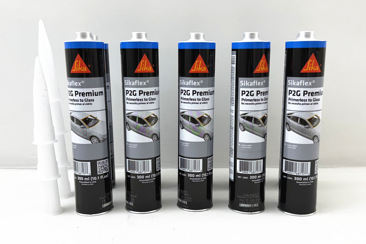 Auto Glass Sealant Windshield Urethane Glue Sikaflex P2G Primerless Adhesive x 10
