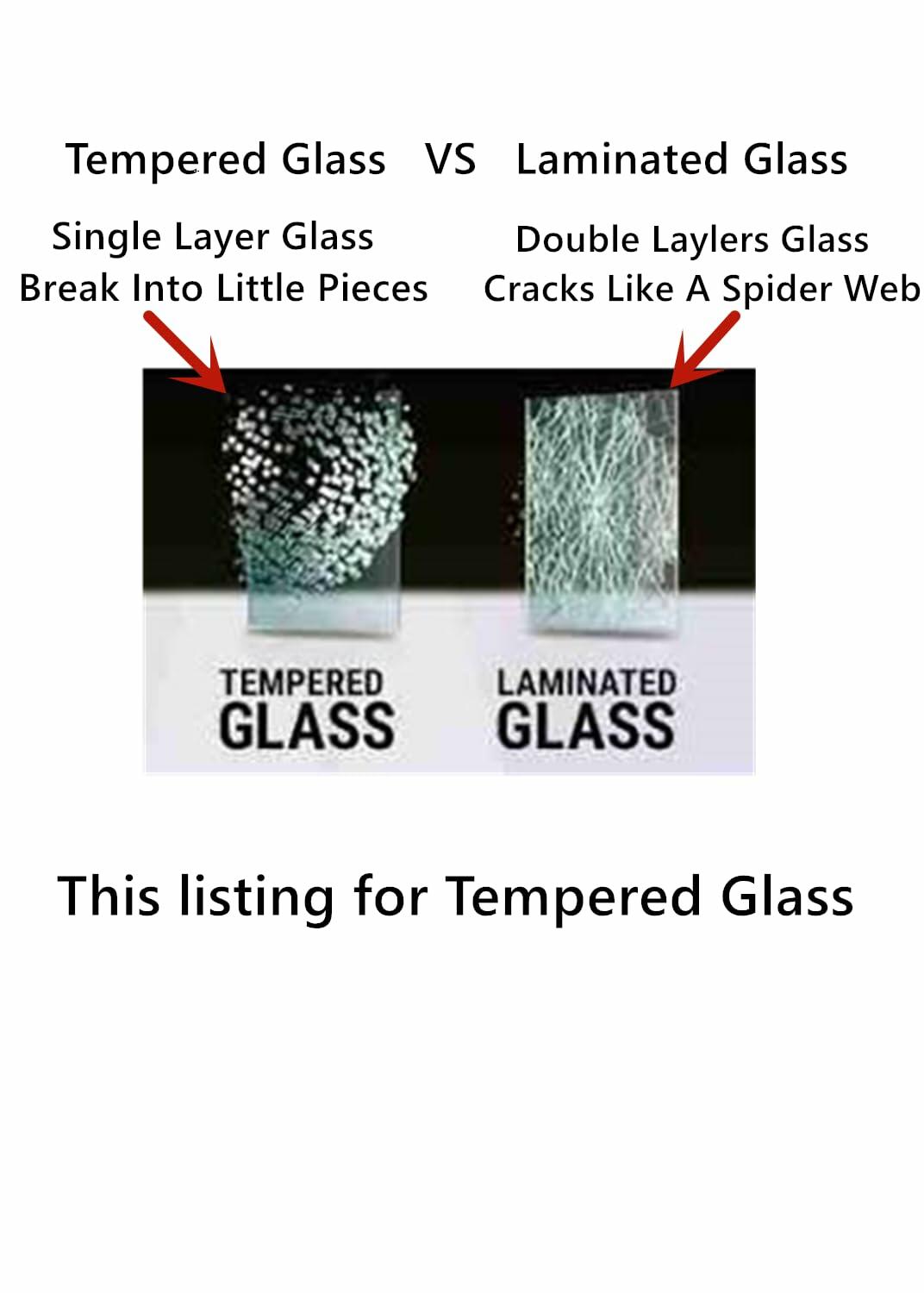 Tempered Driver Left Side Rear Door Window Door Glass Compatible with Toyota Tacoma Crew Cab Pickup 2024-2025 Models