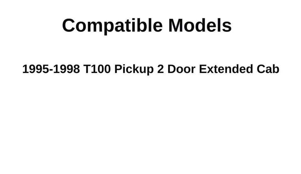Passenger Right Side Rear Quarter Glass Quarter Window Movable Compatible with Toyota T100 Pickup 2 Door Extended Cab 1995-1998 Models