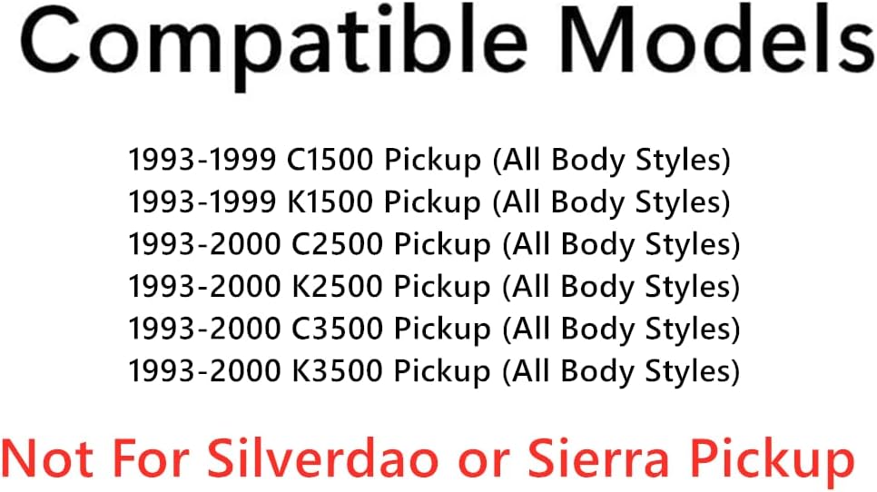 Driver Left Side Front Door Window Door Glass Compatible with Chevrolet Pickup/GMC Pickup C1500 K1500 1993-1999 Models/ C2500 CK2500 C3500 K3500 1993-2000 Models