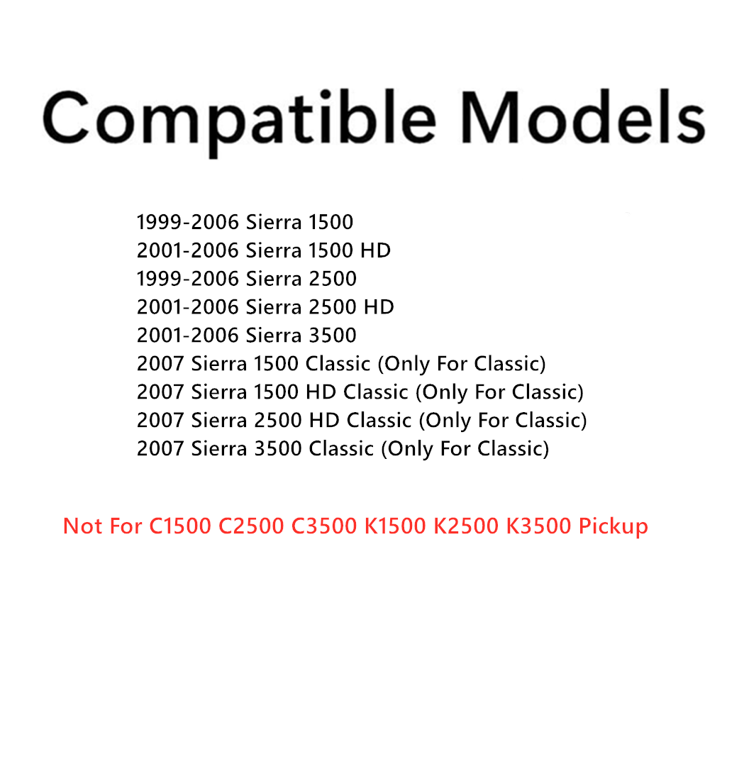 Privacy Stationary Back Window Back Glass Compatible with GMC Sierra Pickup 1999-2006 Models/ Sierra Classic 2007 Models