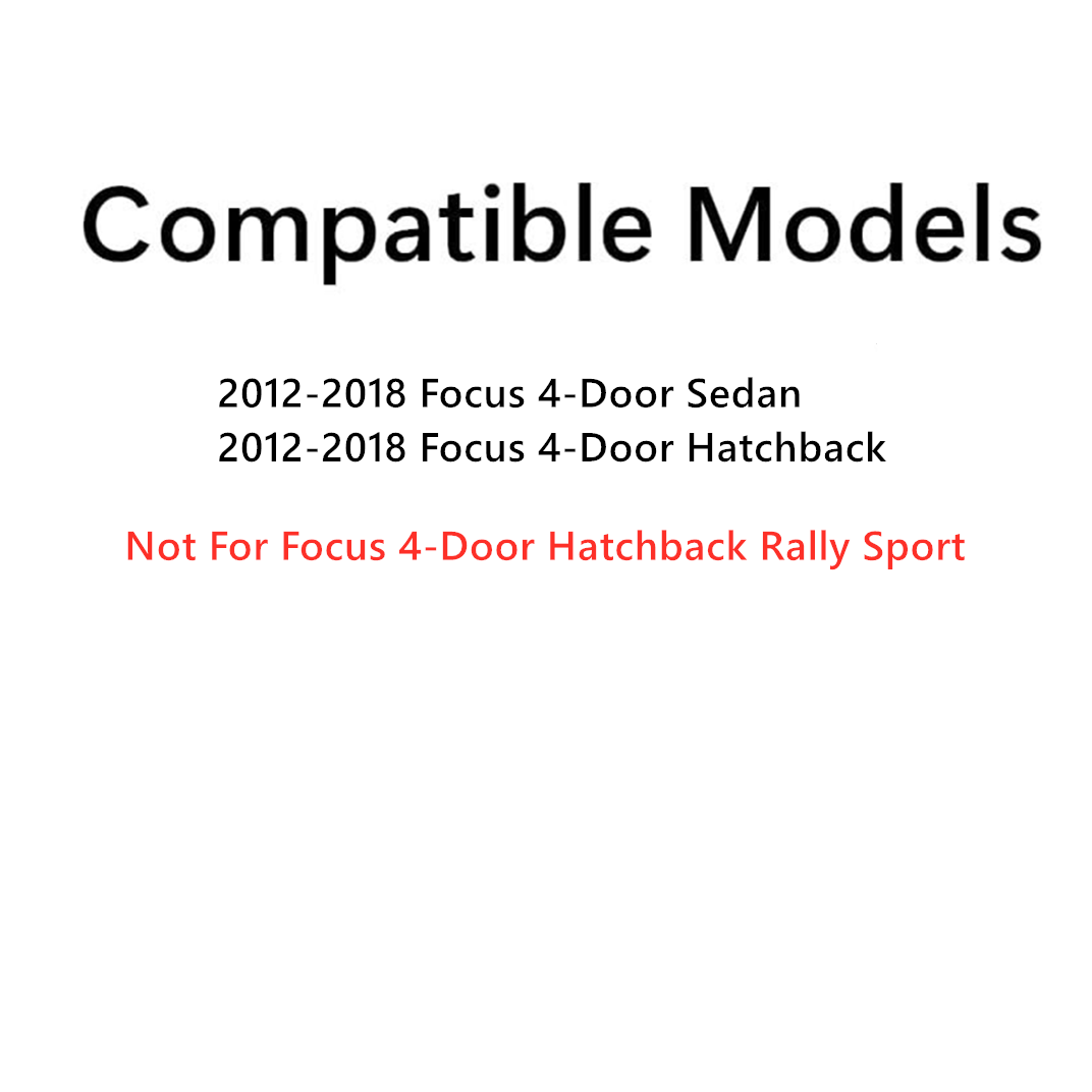 Passenger Right Side Rear Door Window Door Glass Compatible with Ford Focus 2012-2018 Models (Not For Focus Rally Sport)