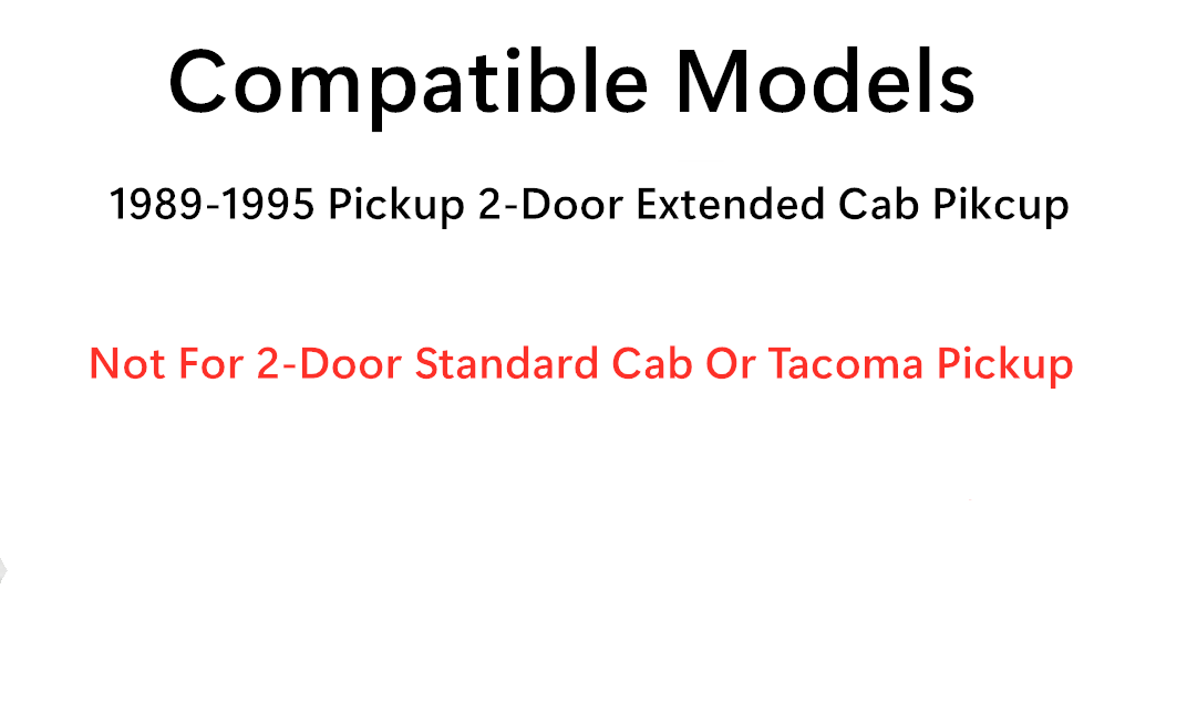 Sliding Back Window Back Glass Slider Compatible with Toyota Pickup 2-Door Extended Cab 1989-1995 Models (Not For Standard Pickup Or Tacoma)