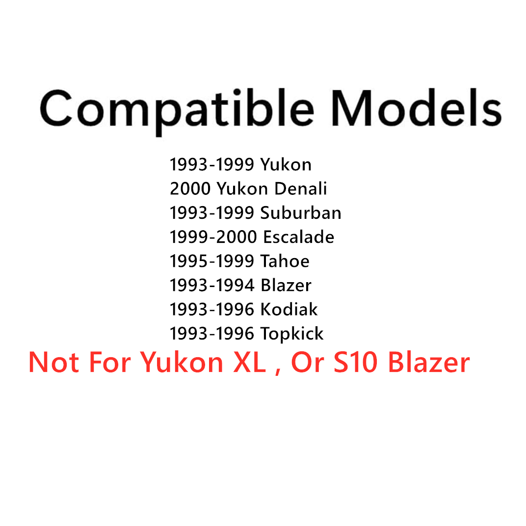 Passenger Right Side Front Door Window Glass Compatible with GMC Yukon/Suburban 93-99/Yukon Denali 00/Topkick 93-96&Chevrolet Tahoe/Suburban 93-99/Kodiak 93-96/Blazer 93-94&Cadillac Escalade 99-00