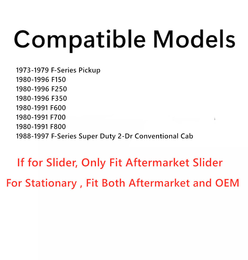 Gasket For Stationary Back Window Back Glass & Aftermarket Back Slider Compatible with Ford F100/F250/F350/F600/ F700/F800 Pickup 1973-1997 Models