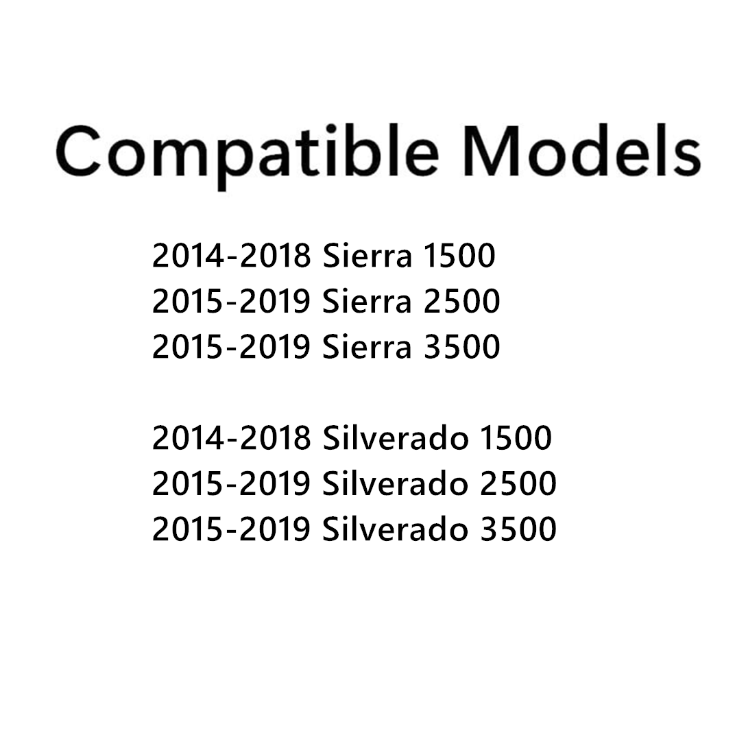 Back Sliding?Window Glass Manual Back Slider Compatible with Chevrolet Silverado/GMC Sierra Pickup 1500 2014-2018 Models/2500 3500 2015-2019 Models