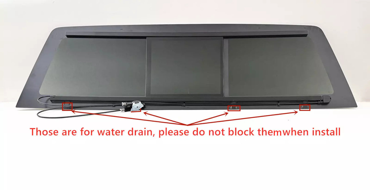 Power Style Back Slider Window Back Glass Compatible with GMC Sierra & Cherolet Silverado 1500 2011-2013 / 2500 2011-2014 / 3500 2011-2014 Models