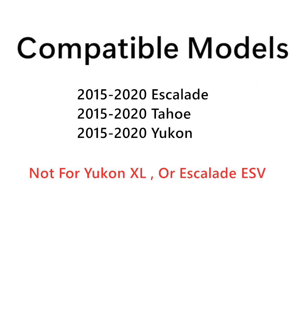 Driver Left Side Quarter Glass Quarter Window W/Alarm Feature Compatible with Cadillac Escalade/Chevrolet Tahoe/GMC Yukon 2015-2020 Models