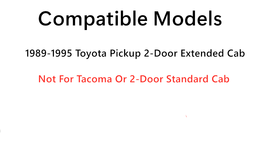 Back Window Back Glass Stationary Compatible with Toyota Pickup 2 Door Extended Cab 1989-1995 Models