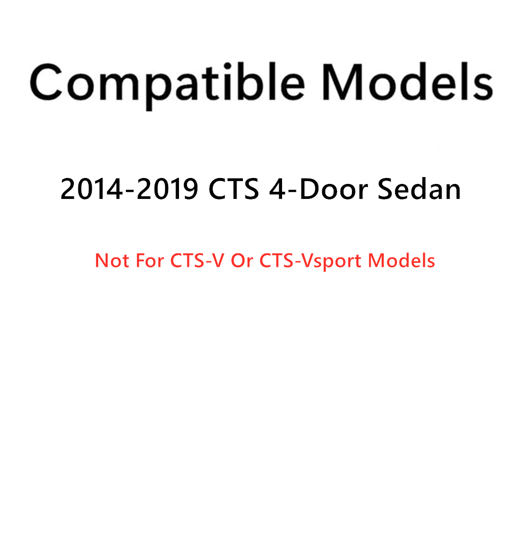 Driver Left Side Rear Door Window Door Glass Compatible with Cadillac CTS 4 Door Sedan 2014-2019 Models (Not For CTS-V Models)