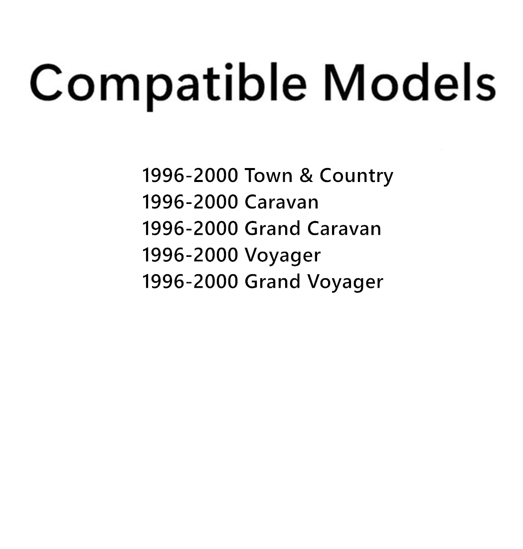 Driver Left Side Rear Sliding Door Window Door Glass Compatible with Chrysler Voyager/Grand Voyager/Town & Country/Dodge Caravan/Grand Caravan/Plymouth Voyager/Grand Voyager 1996-2000 Models