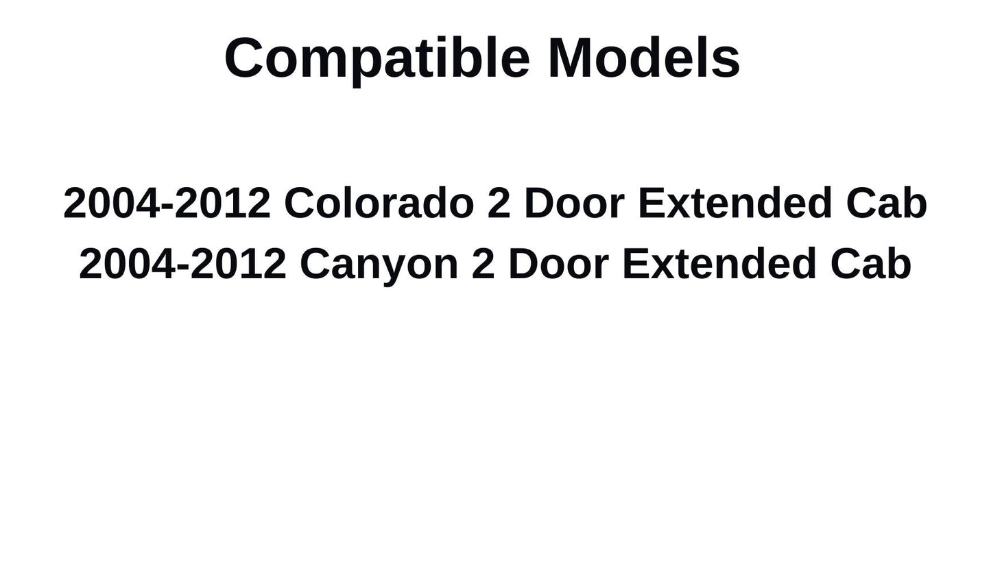 Driver Left Side Rear Door Window Door Glass Compatible with Chevrolet Colorado/GMC Canyon 4 Door Crew Cab 2004-2012 Models