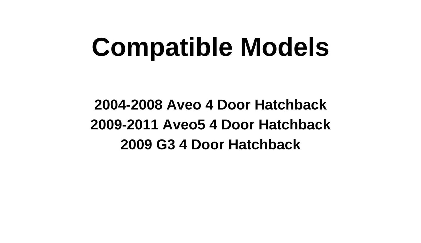 Passenger Right Side Quarter Window Door Glass Compatible with Chevrolet Aveo/Cheverolet Aveo5/Pontiac G3 4 Door Hatchback 2004-2011 Models