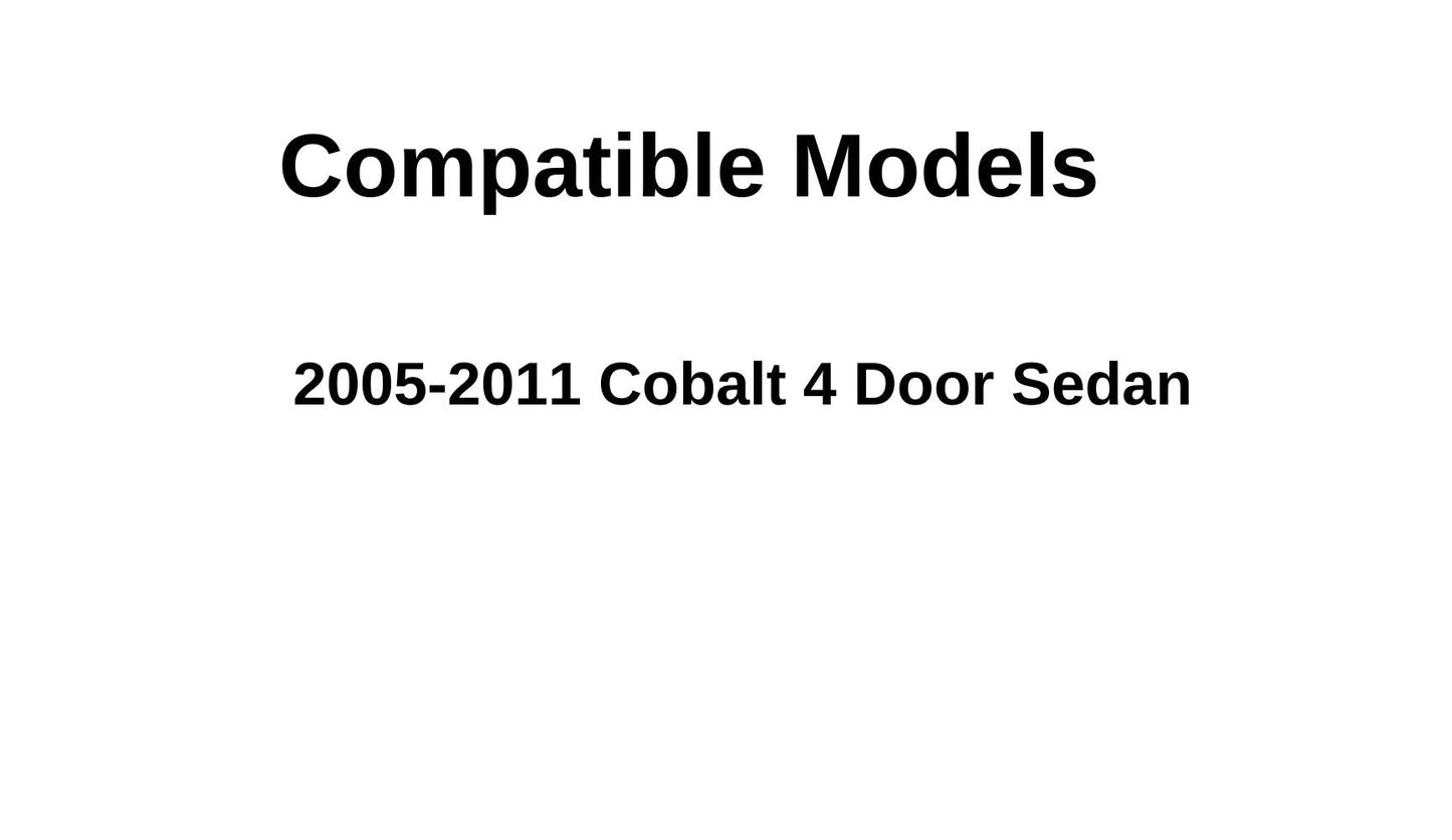 Driver Left Side Rear Door Window Door Glass Compatible with Chevrolet Cobalt/Pontiac G4&G5 4 Door Sedan 2005-2011 Models