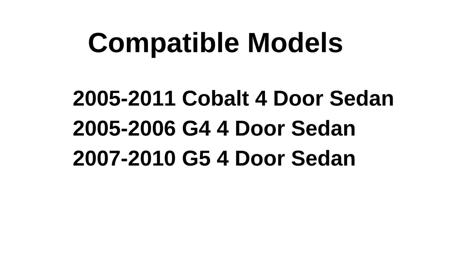 Heated Back Window Back Glass Compatible with Pontiac G4 G5 2005-2010/Chevrolet Cobat 2005-2011 4 Door Sedan Models