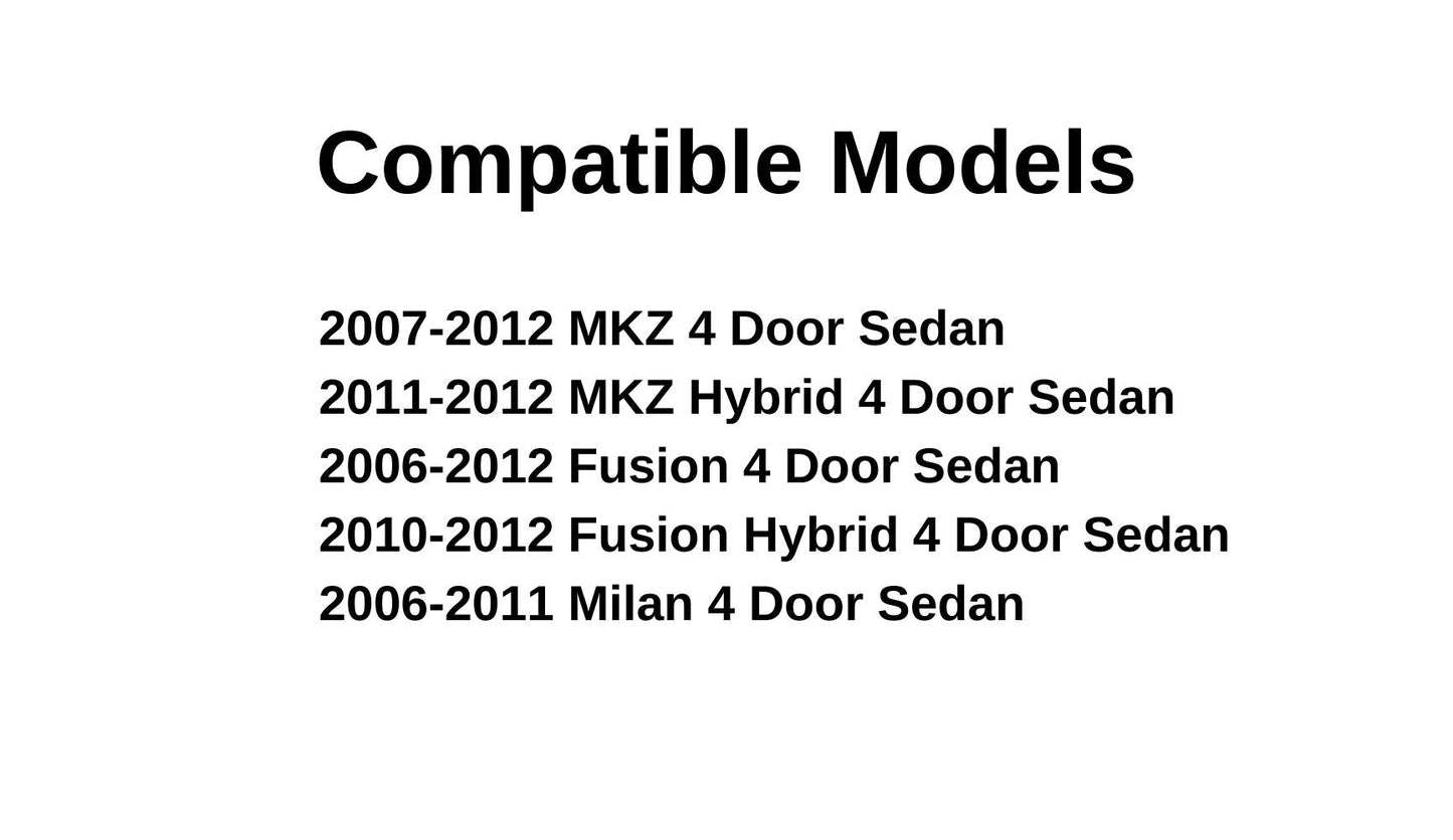 Passenger Right Side Rear Door Window Door Glass Compatible with Mercury Milan 2006-2011 Models