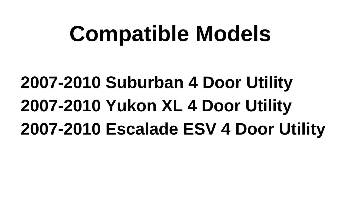 Passenger Right Side Quarter Window Quarter Glass Compatible with Chevrolet Suburban/Cadillac Escalade ESV/GMC Yukon XL 2007-2010 Models
