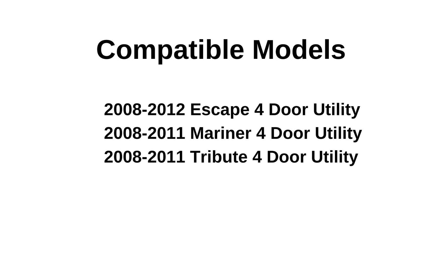 Passenger Right Side Quarter Window Quarter Glass Compatible with Mercury Mariner/Mazda Tribute/Ford Escape 2008-2012 Models