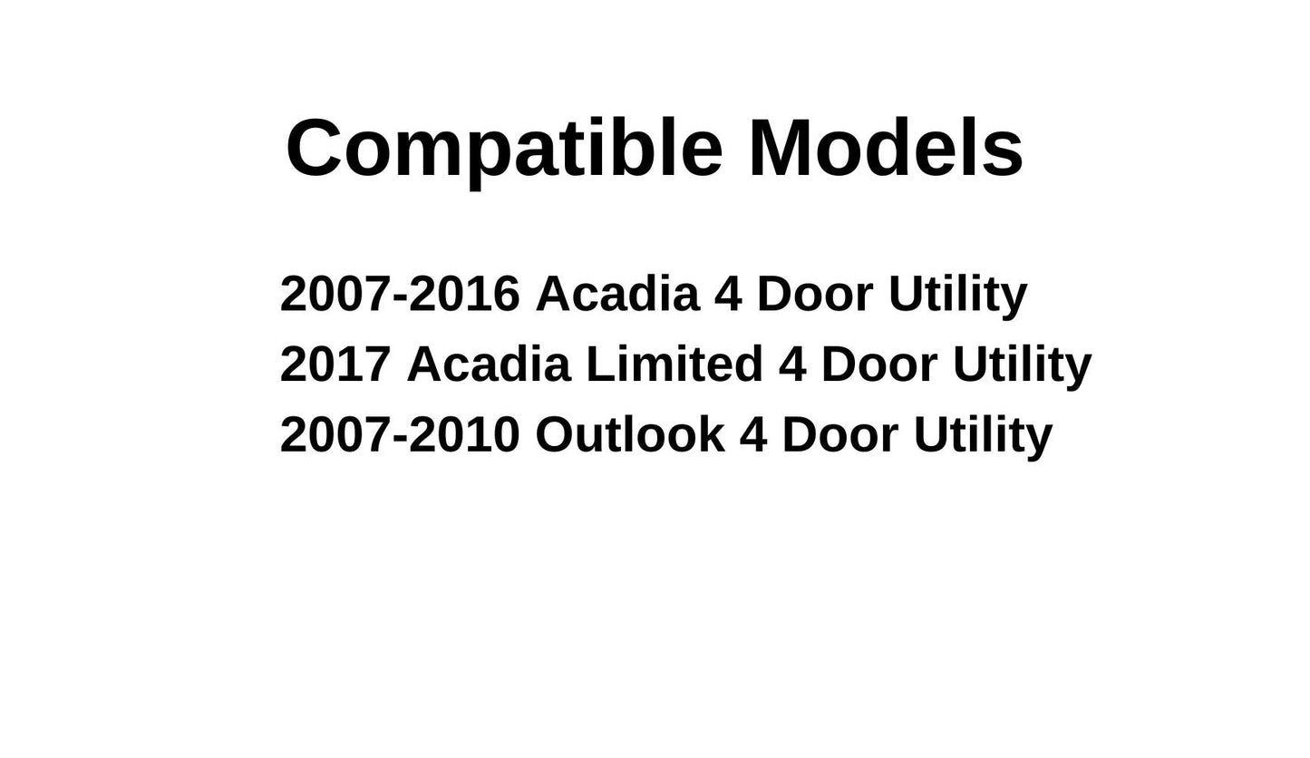 Passenger Right Side Rear Door Window Door Glass Compatible with GMC Acadia/Saturn Outlook 2007-2016 Models /Acadia Limited 2017 Models