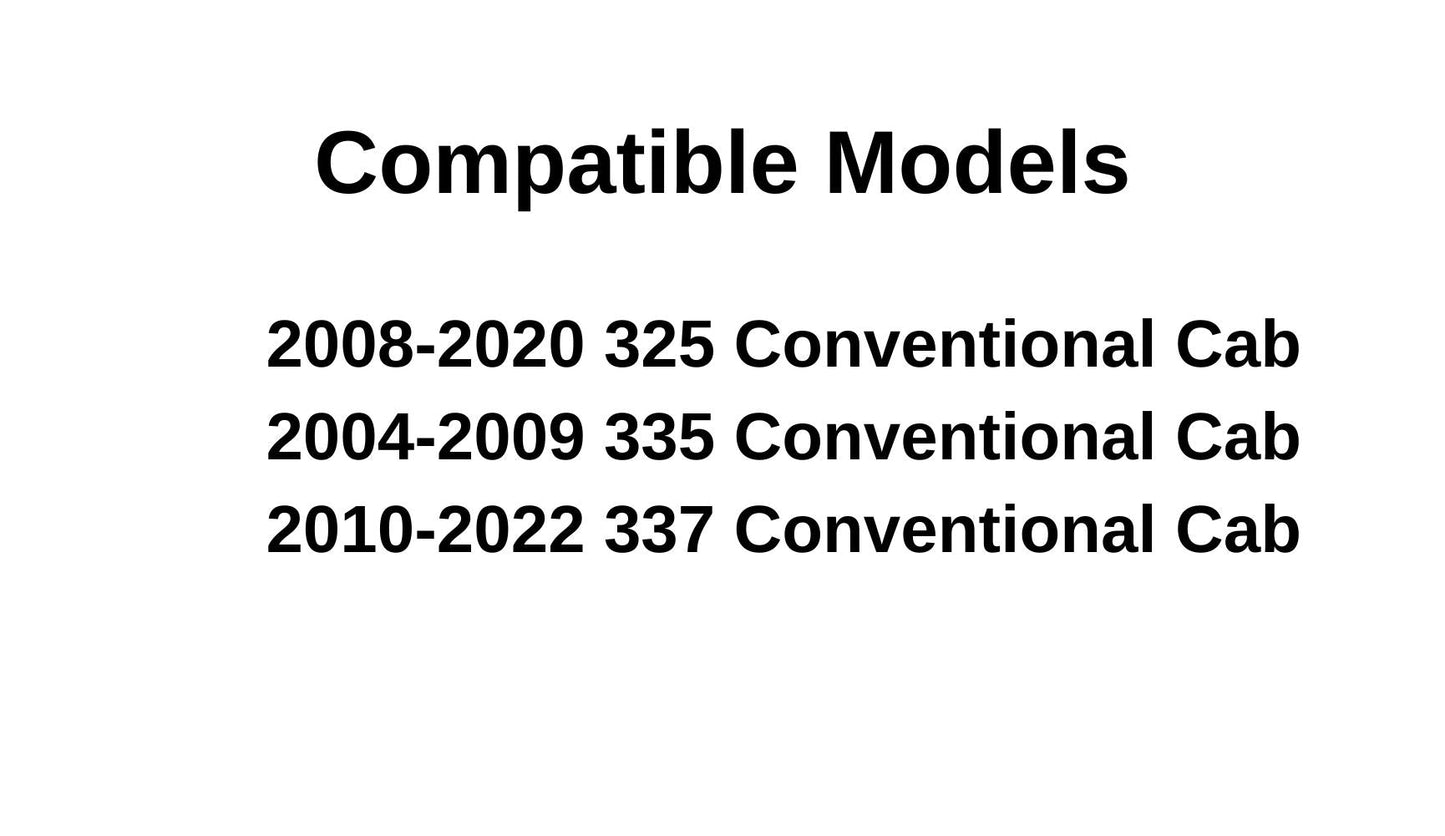 Driver Left Side Front Door Window Glass Compatible with 2008-2018 Peterbilt 325 / 335 / 337 2004-2022 Models