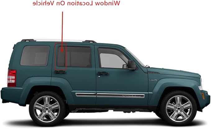 Passenger Right Side Rear Vent Window Vent Glass Compatible with Jeep Liberty 2008-2012 Models