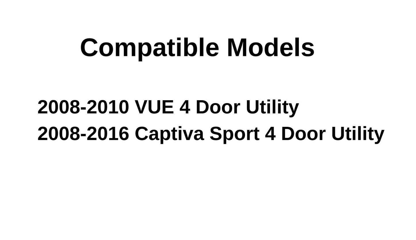 Passenger Right Side Front Door Window Door Glass Compatible with Chevrolet Captiva Sport/Saturn VUE 2008-2016 4 Door Models