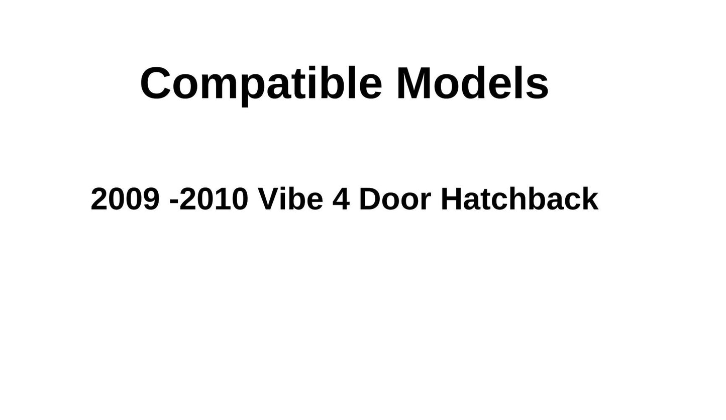 Passenger Right Side Rear Door Window Door Glass Compatible with Pontiac Vibe 4 Door Hatchback 2009-2010 Models
