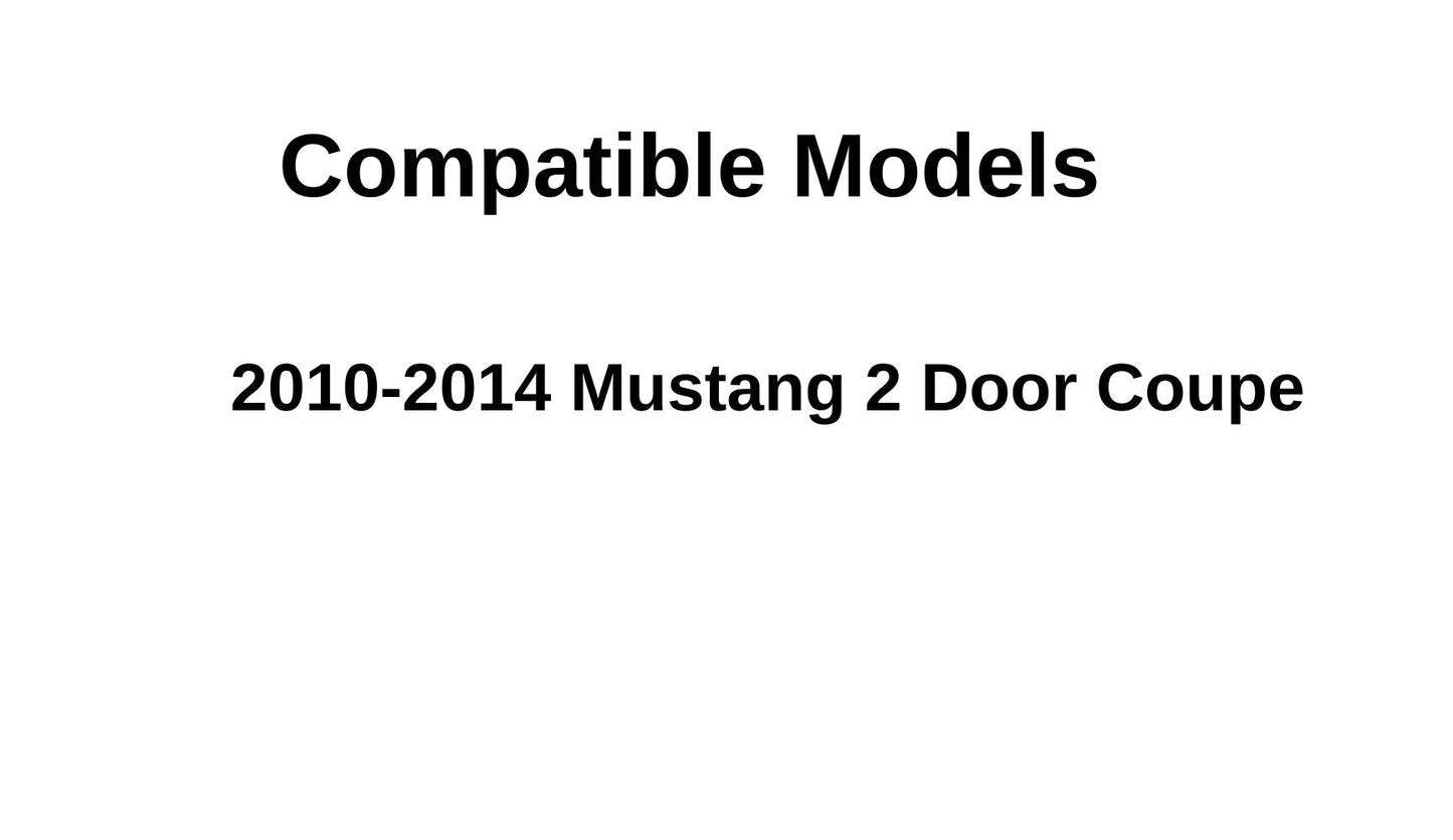 Driver Left Side Quarter Glass Quarter Window Compatible with Ford Mustang 2 Door Coupe 2010-2014 Models
