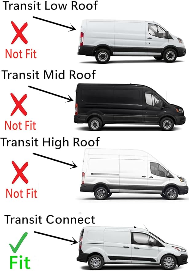 Passenger Right Side Rear Sliding Cargo Door Window Door Glass Compatible with Ford Transit Connect Mini Van 2010-2013 Models