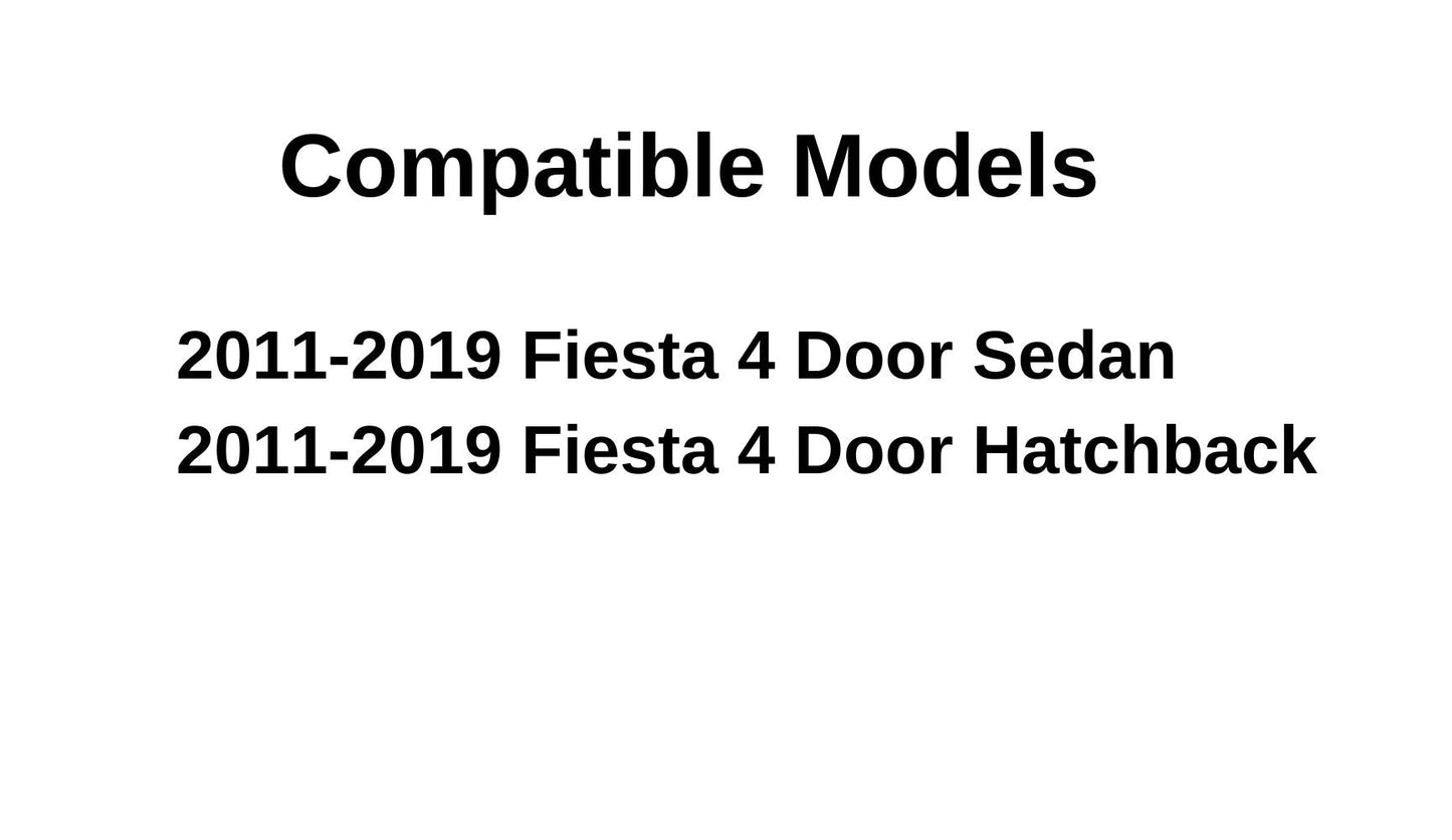 Passenger Right Side Front Door Window Door Glass Compatible with Ford Fiesta 2011-2019 Models