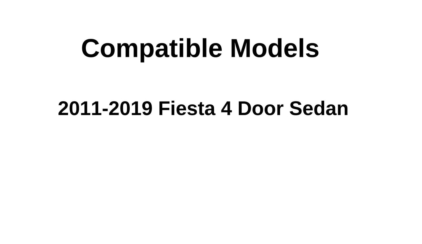 Passenger Right Side Rear Door Window Door Glass Compatible with Ford Fiesta 4 Door Sedan 2011-2019 Models