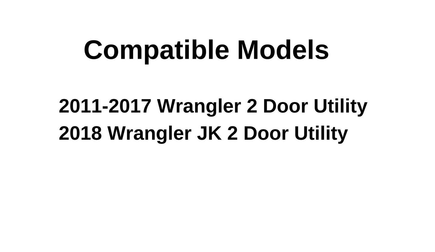 Passenger Right Side Quarter Window Quarter Glass Compatible with Jeep Wrangler 2011-2017 / Wrangler JK  2018 2-Door Utility Models
