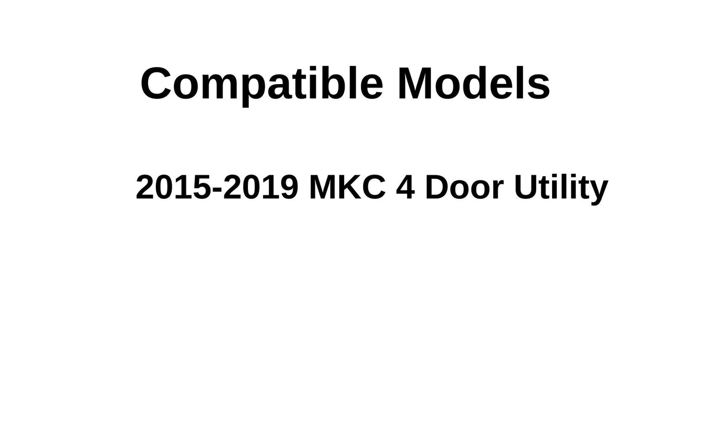 Passenger Right Side Rear Door Window Door Glass Compatible with Lincoln MKC 2015-2019 Models