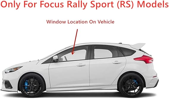 Driver Left Side Front Door Window Door Glass Compatible with Ford Focus Rally Sport 2016-2018 Models
