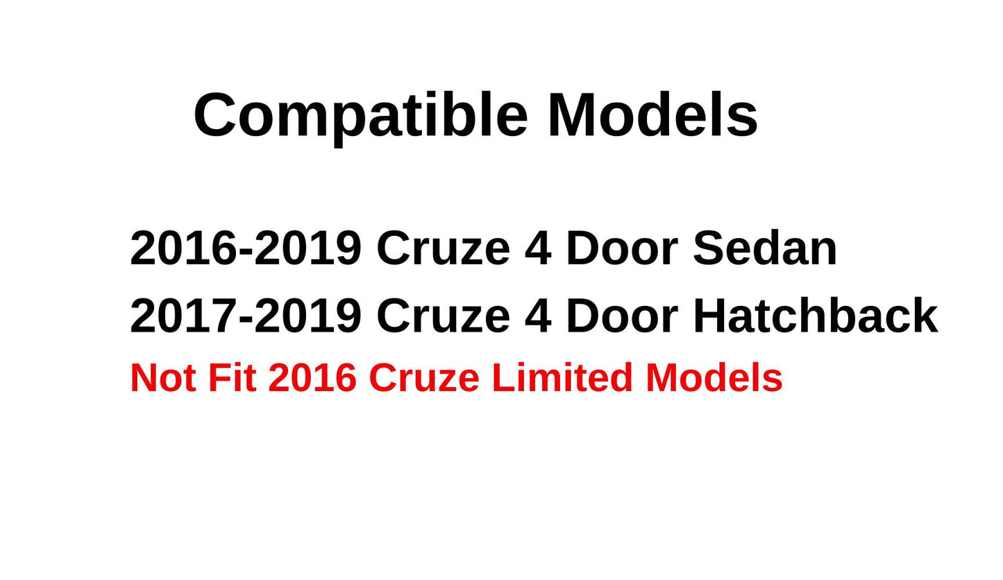 Tempered Passenger Right Side Front Door Window Door Glass Compatible with Chevrolet Cruze 2016-2019 Models (Not For 2016 Cruze Limited)
