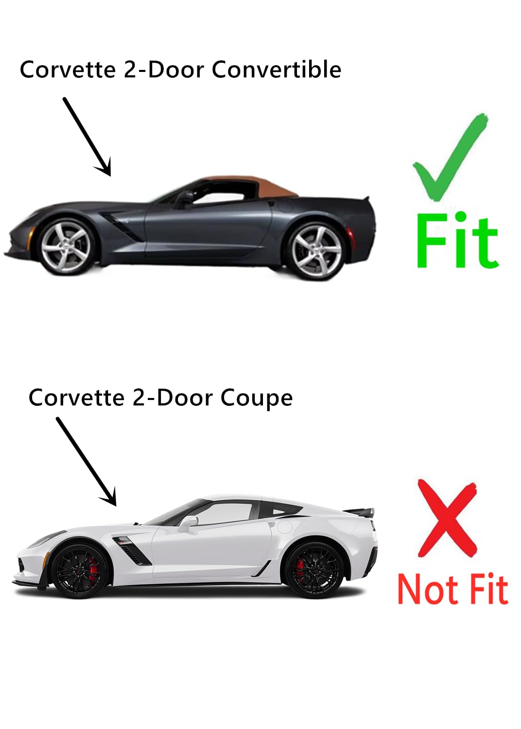 Driver Left Side Door Window Door Glass Compatible with Chevrolet Corvette 2 Door Convertible 2014-2019 Models