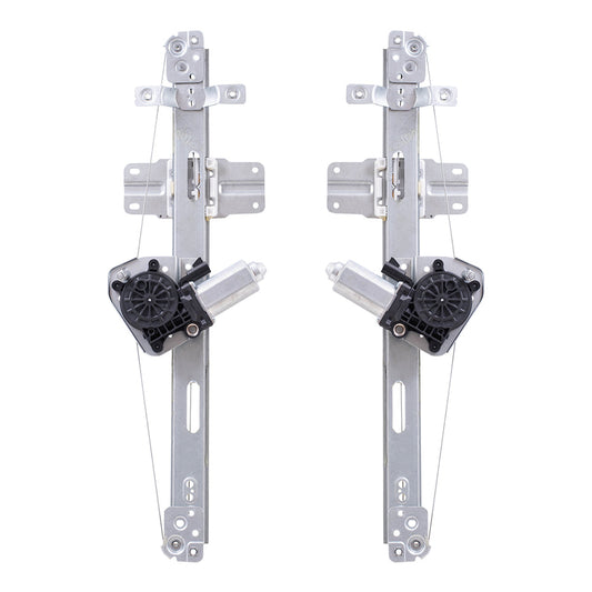 Front Driver and Passenger Side Power Window Regulator with Motor-2 Pin Connector Without One Touch Set Compatible with 07-12 Acadia