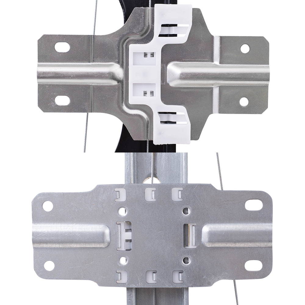 Driver and Passenger Side Power Window Regulator with Motor-2 Pin Connector Without One Touch 4 Piece Set Compatible with 07-12 Acadia