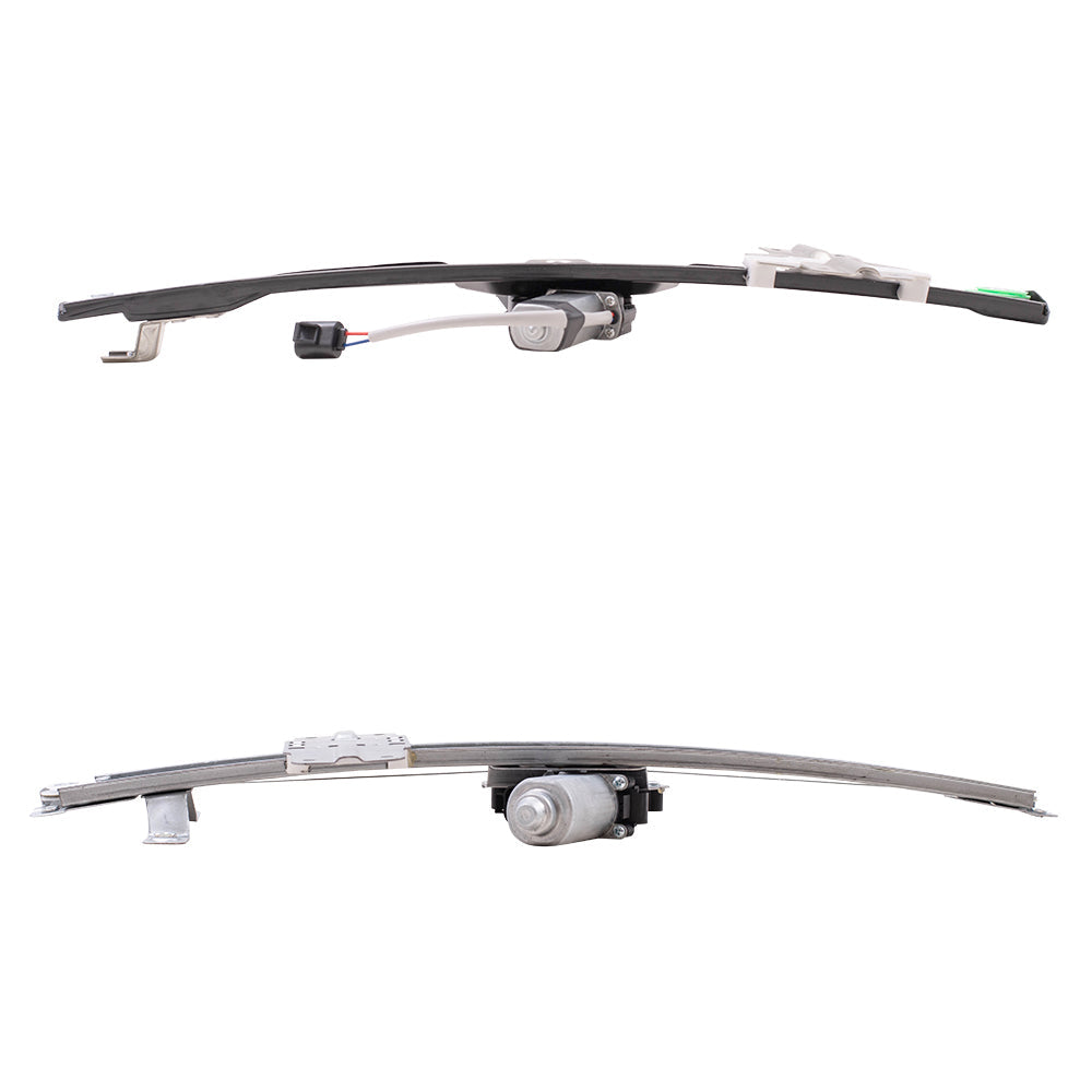 Driver and Passenger Side Power Window Regulator with Motor-2 Pin Connector Without One Touch 4 Piece Set Compatible with 07-12 Acadia