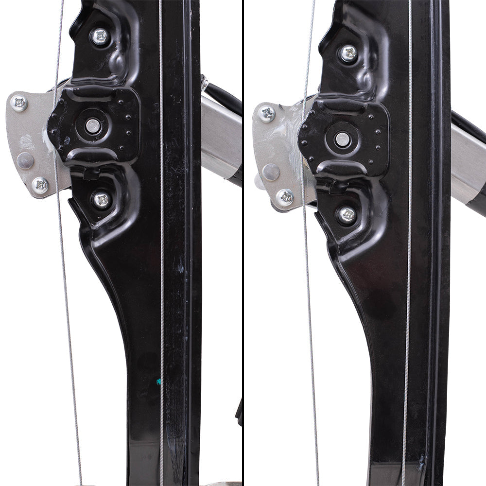 Driver and Passenger Side Power Window Regulator with Motor-2 Pin Connector 4 Piece Set Compatible with 2013-2016 Acadia/ 2017 Acadia Limited/ 2013-2017 Traverse