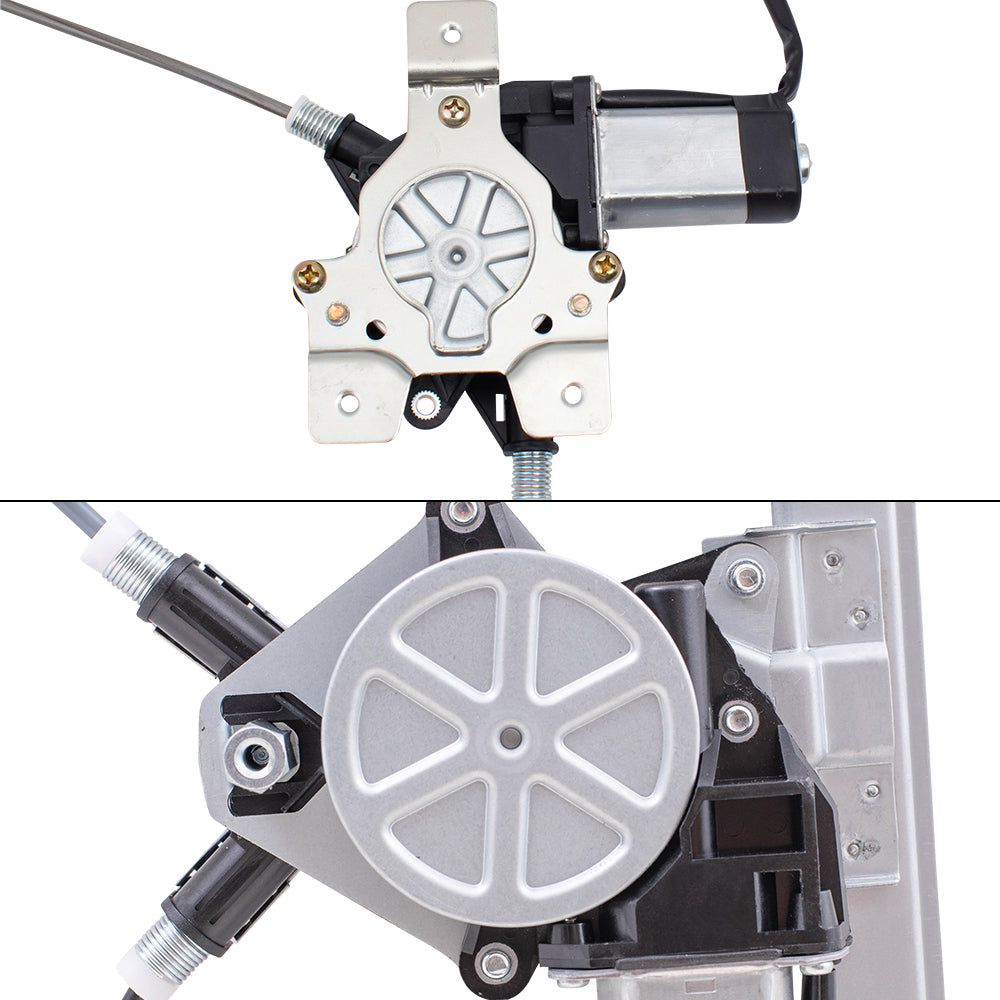 Front and Rear Driver Left Power Window Regulators Set with Motor Compatible with 2003-2009 Hummer H2