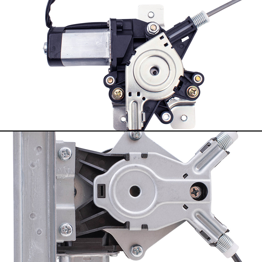 Front and Rear Driver Left Power Window Regulators Set with Motor Compatible with 2003-2009 Hummer H2