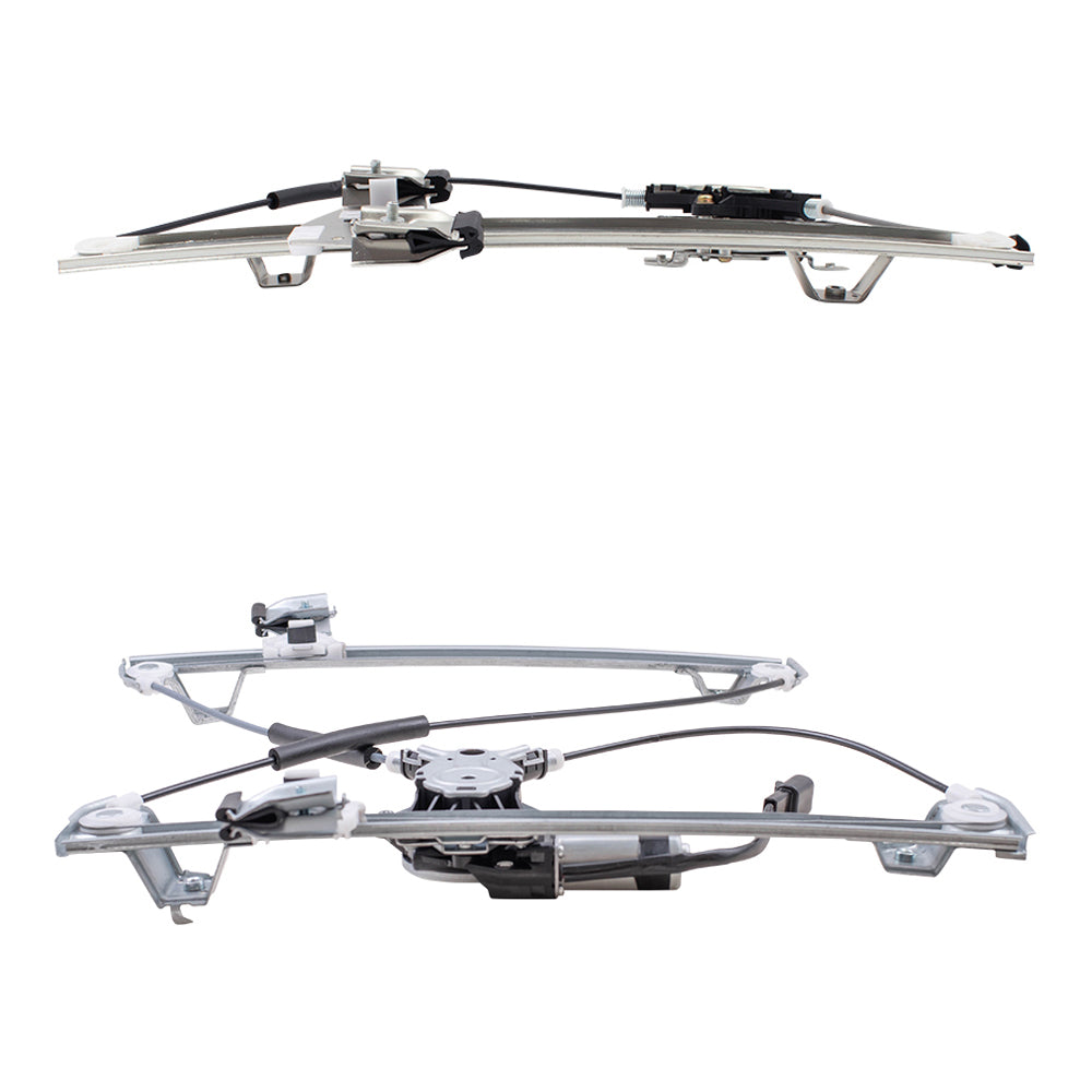 Front and Rear Driver Left Power Window Regulators Set with Motor Compatible with 2003-2009 Hummer H2