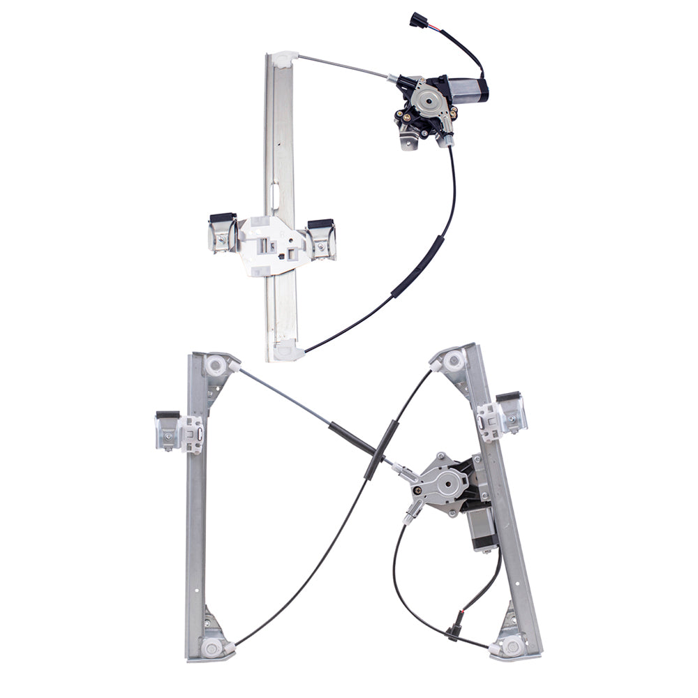Front and Rear Passenger Right Power Window Regulators Set with Motor Compatible with 2003-2009 Hummer H2