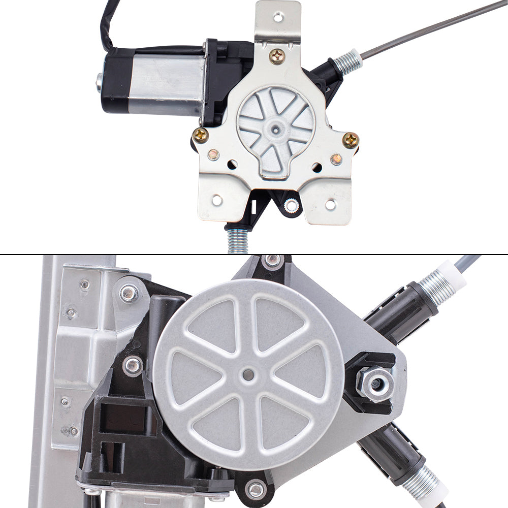 Front and Rear Passenger Right Power Window Regulators Set with Motor Compatible with 2003-2009 Hummer H2