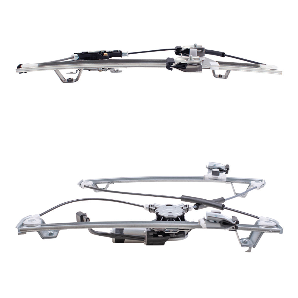 Front and Rear Passenger Right Power Window Regulators Set with Motor Compatible with 2003-2009 Hummer H2