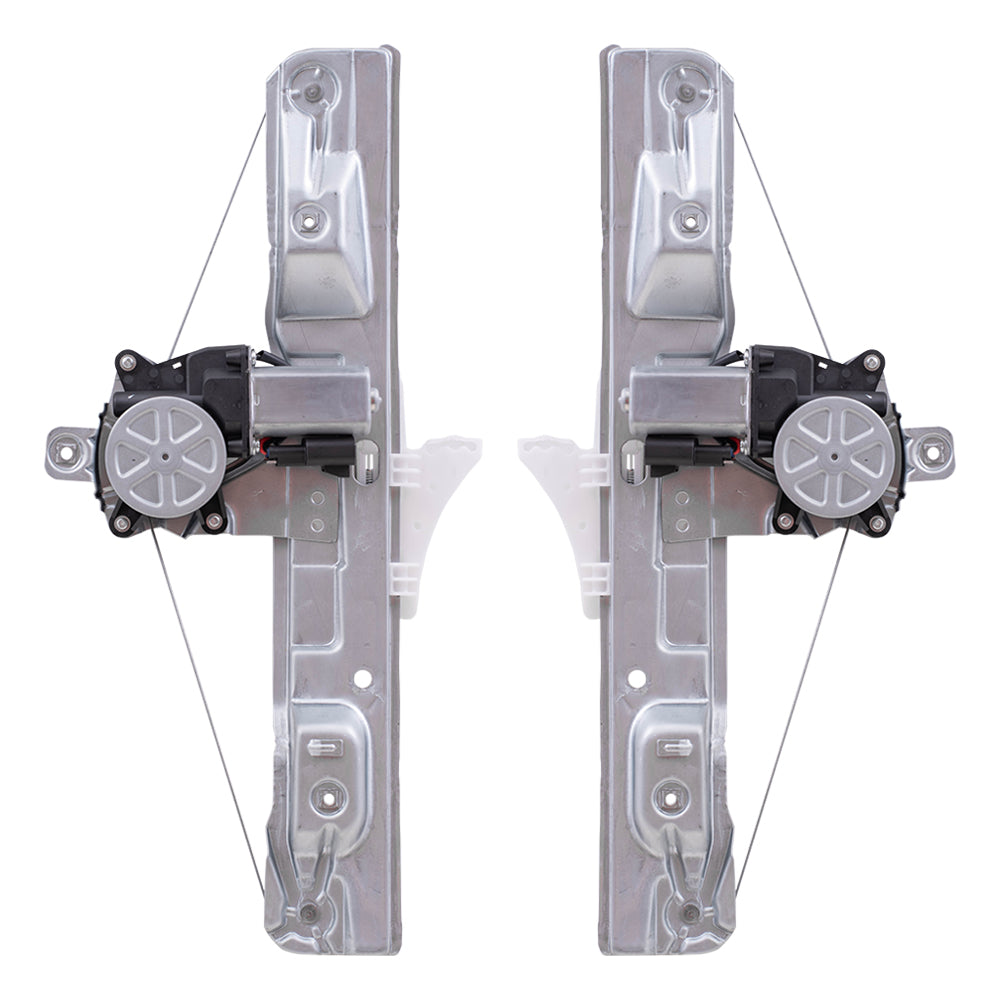 Rear Driver and Passenger Side Power Window Regulators with Motor Compatible with 2011-2012 Regal and 2012 Regal eAssist