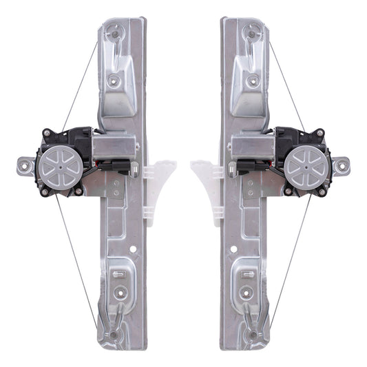 Rear Driver and Passenger Side Power Window Regulators with Motor Compatible with 2011-2012 Regal and 2012 Regal eAssist