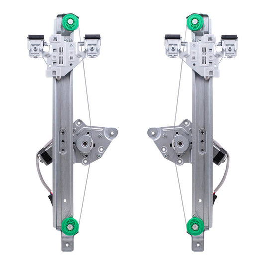 Set Rear Power Window Regulators with Motors Compatible with 2012-2017 Equinox