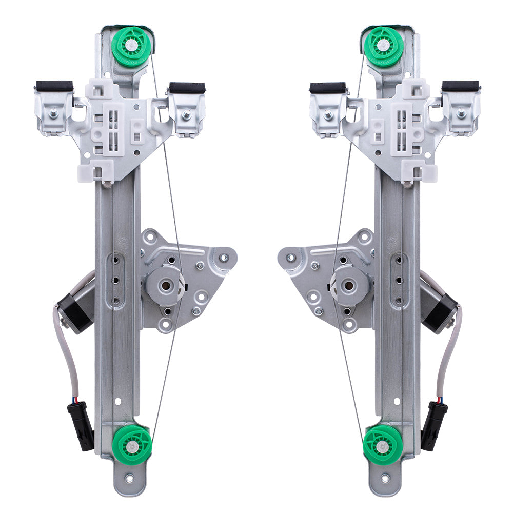 Set Rear Power Window Regulators with Motors Compatible with 2013-2016 SRX Performance Luxury Premium Base